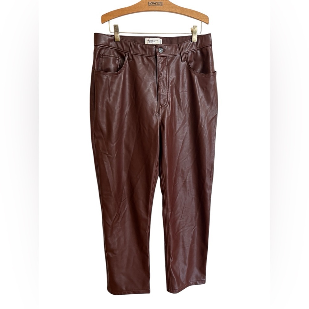 Abercrombie & Fitch Brown Faux Leather Pants, 31/12